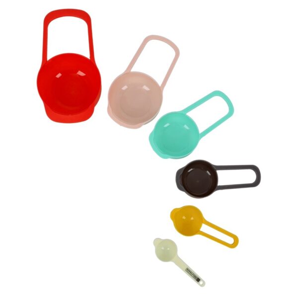 Royalford 6 pcs Measuring Spoon Set, Premium Quality Plastic Measuring Set Perfect for All Kitchen, Baking and Cooking Needs| Easy to Store and Stackable Design| Multi-Color | RF10556 - Image 2