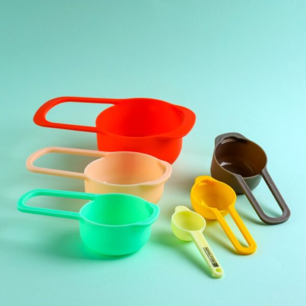 Royalford 6 pcs Measuring Spoon Set, Premium Quality Plastic Measuring Set Perfect for All Kitchen, Baking and Cooking Needs| Easy to Store and Stackable Design| Multi-Color | RF10556 - Image 3