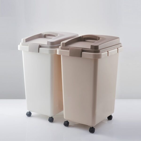 Royalford 45L Sorting Trash Can- RF12249| Premium-Quality Plastic Bin Interlocking Clips to Tag Bins, with Lid and Wheels| Trash Can for Hospitals, Restaurants, Societies, Parks, Malls, Etc.