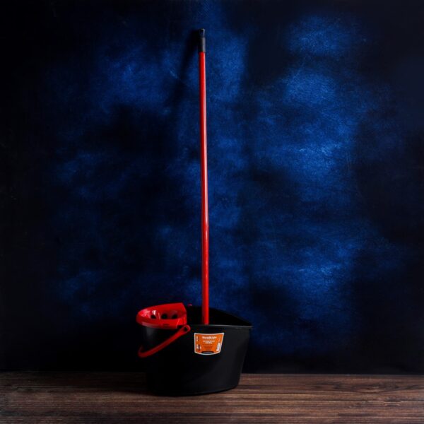 Royalford Xtra Strong 14 L Cleaning Bucket with Mop- RF10910| Premium-Quality PP Bucket with Non-Woven Mop| Suitable for all Floor Types, No Spill and No Damage to the Floor| High Efficiency in Removing Water and Dust| Black and Red - Image 3