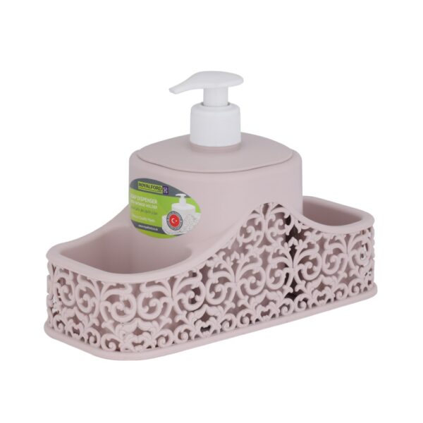Soap Dispenser With Sponge Holder, RF10241 | Premium Quality PP Polymer | 6 Color Variants | Dish Soap Dispenser Pump Bottle And Sponge Holder | 2 In 1 For Kitchen Sink Bathroom Counter Storage And Organization