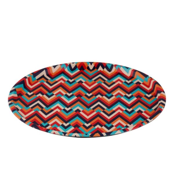 Royalford 36 CM Round Leather Tray- RF11266| Elegant and Sleek Design with Durable and Long-Lasting Construction| Ideal for Serving Drink and as a Dcor Piece| Multi-Color - Image 2