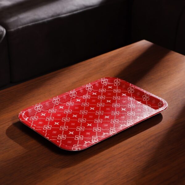 Royalford 31X21 CM Rectangular Leather Tray- RF11268| Elegant and Sleek Design with Durable and Long-Lasting Construction| Ideal for Serving Drink and as a Dcor Piece| Multi-Color - Image 3