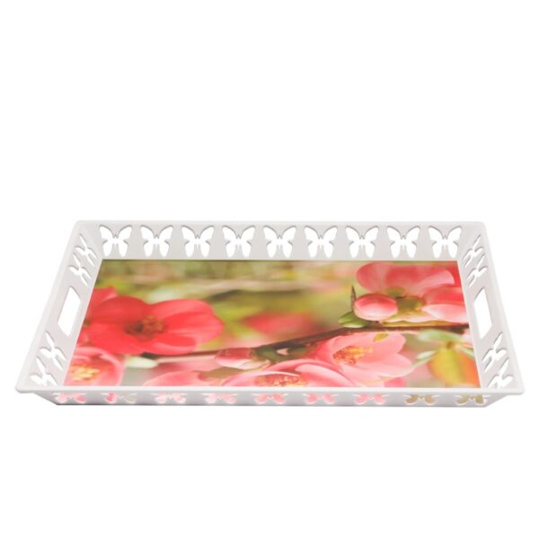 Royalford 50X38 CM Rectangular Butterfly Tray- RF11269| Elegant and Sleek Design with Durable and Long-Lasting Construction| Ideal for Serving Drink and as a Dcor Piece| Multi-Color - Image 2