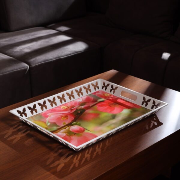 Royalford 50X38 CM Rectangular Butterfly Tray- RF11269| Elegant and Sleek Design with Durable and Long-Lasting Construction| Ideal for Serving Drink and as a Dcor Piece| Multi-Color - Image 4