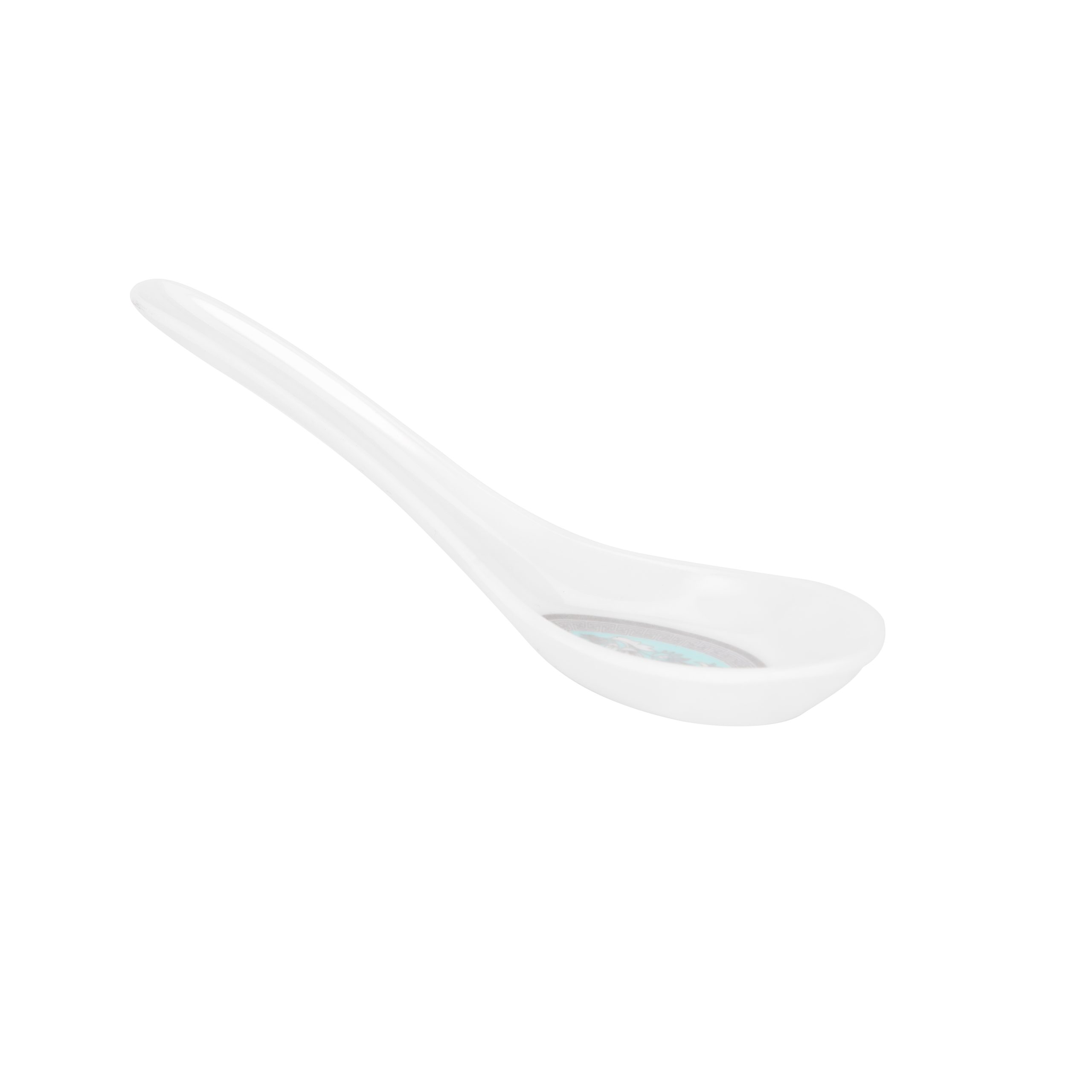 Royalford 5.5" Melamineware Soup Spoon- RF12918/ Stylish Design, Light-Weight and 100% Food-Grade/ Suitable for Dining Table, Home and Restaurant for Soup, Stew, Porridge, Etc./ Dishwasher-Safe and Chip-Resistant/ White and Blue - Image 3