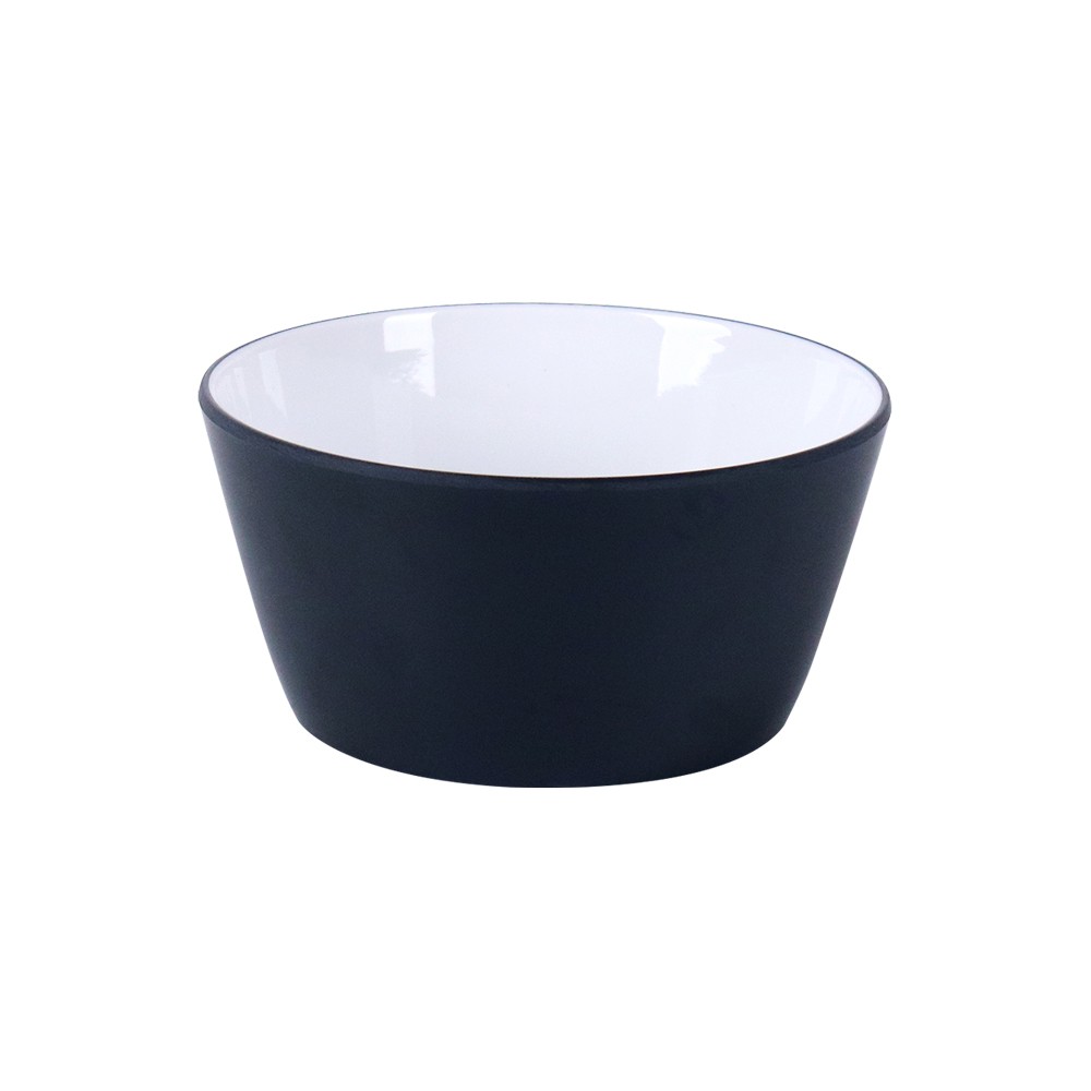 Royalford 6" Melamineware Serving Bowl- RF12982/ Lightweight with Monstera Print/ Non-Toxic and Hygienic, Food-Grade Material/ Dishwasher and Freezer Safe, Stain Guard Technology/ Perfect for Salads, Fruits, Snacks, Desserts, Side Dishes, etc./ Black and Green