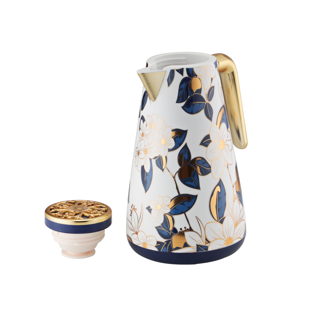 Royalford Flora Luxe 1.0 Litre Vacuum Flask - Floral Designer Insulated Thermal Jug with Pink Glass Inner Pot, Keeps Drinks Hot for 20 Hours and Cold for 24 Hours, BPA-Free & Leak-Resistant - Image 3