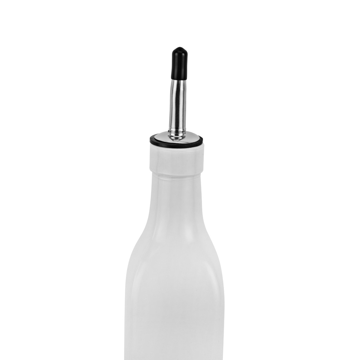 Royalford 500 ml Glass Oil Bottle- RF13208/ Tall Dispenser, Perfect for Dispensing Oils, Vinegar, Olive Oil, Spices, Etc./ Lead Free and Odor-Free, with Convenient Pouring Spout/ White - Image 2
