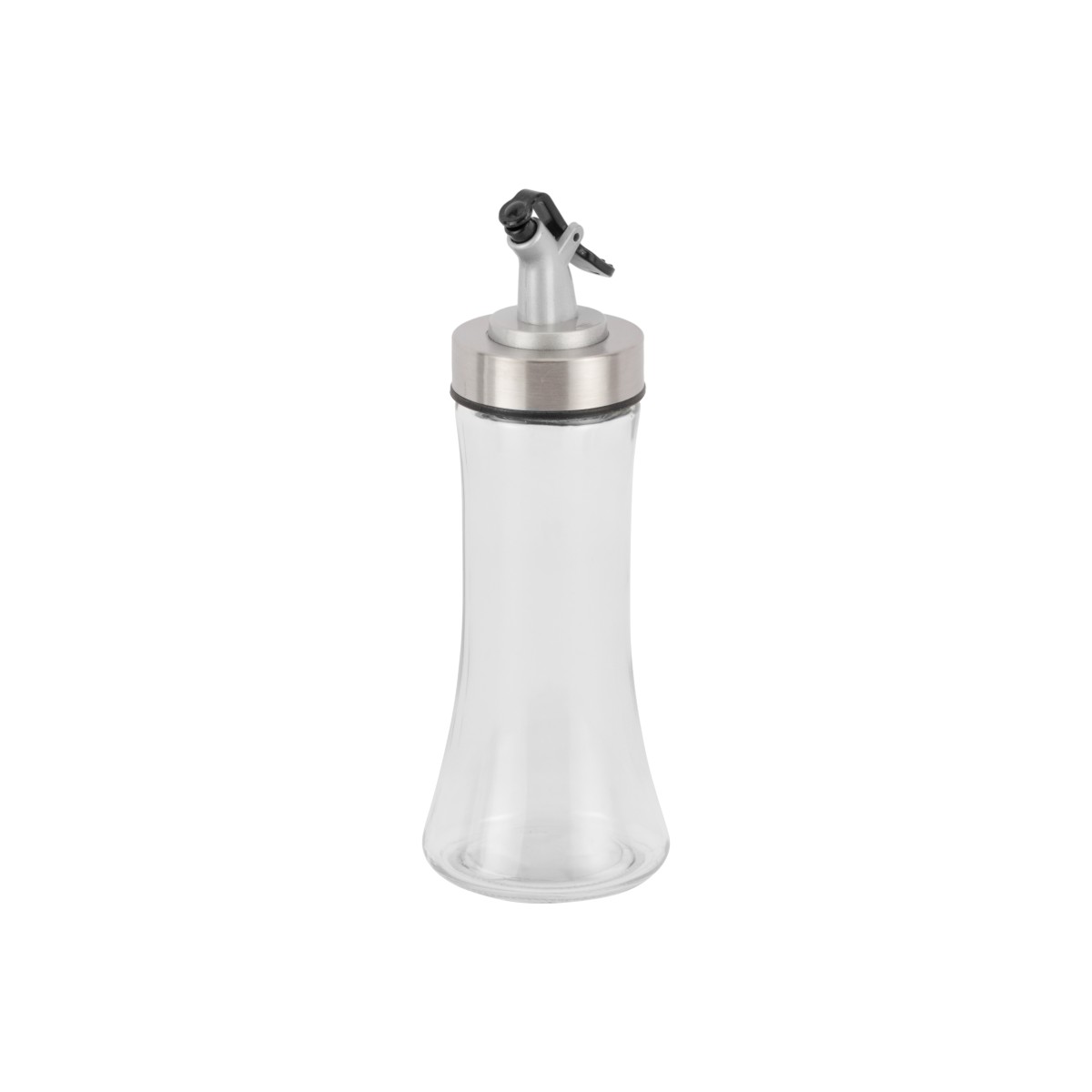 Royalford 200 ml Glass Oil Bottle- RF13209/ Transparent Dispenser, Perfect for Dispensing Oil, Vinegar, Olive Oil, Spices, Etc./ with Convenient Pouring Spout/ Clear and Black - Image 2