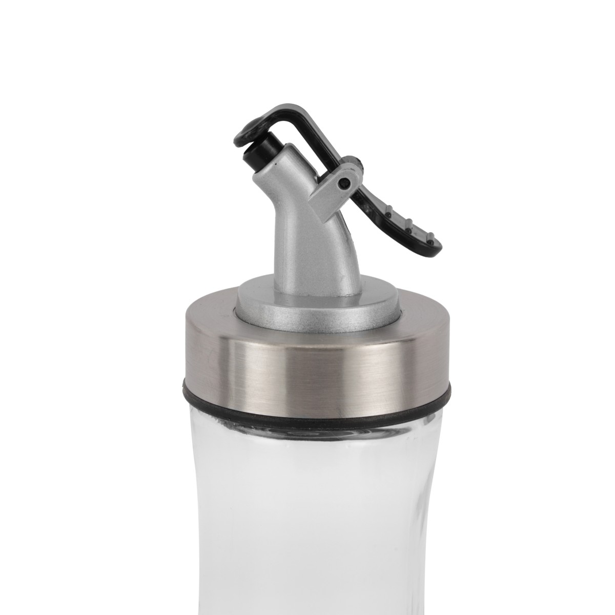 Royalford 200 ml Glass Oil Bottle- RF13209/ Transparent Dispenser, Perfect for Dispensing Oil, Vinegar, Olive Oil, Spices, Etc./ with Convenient Pouring Spout/ Clear and Black - Image 4