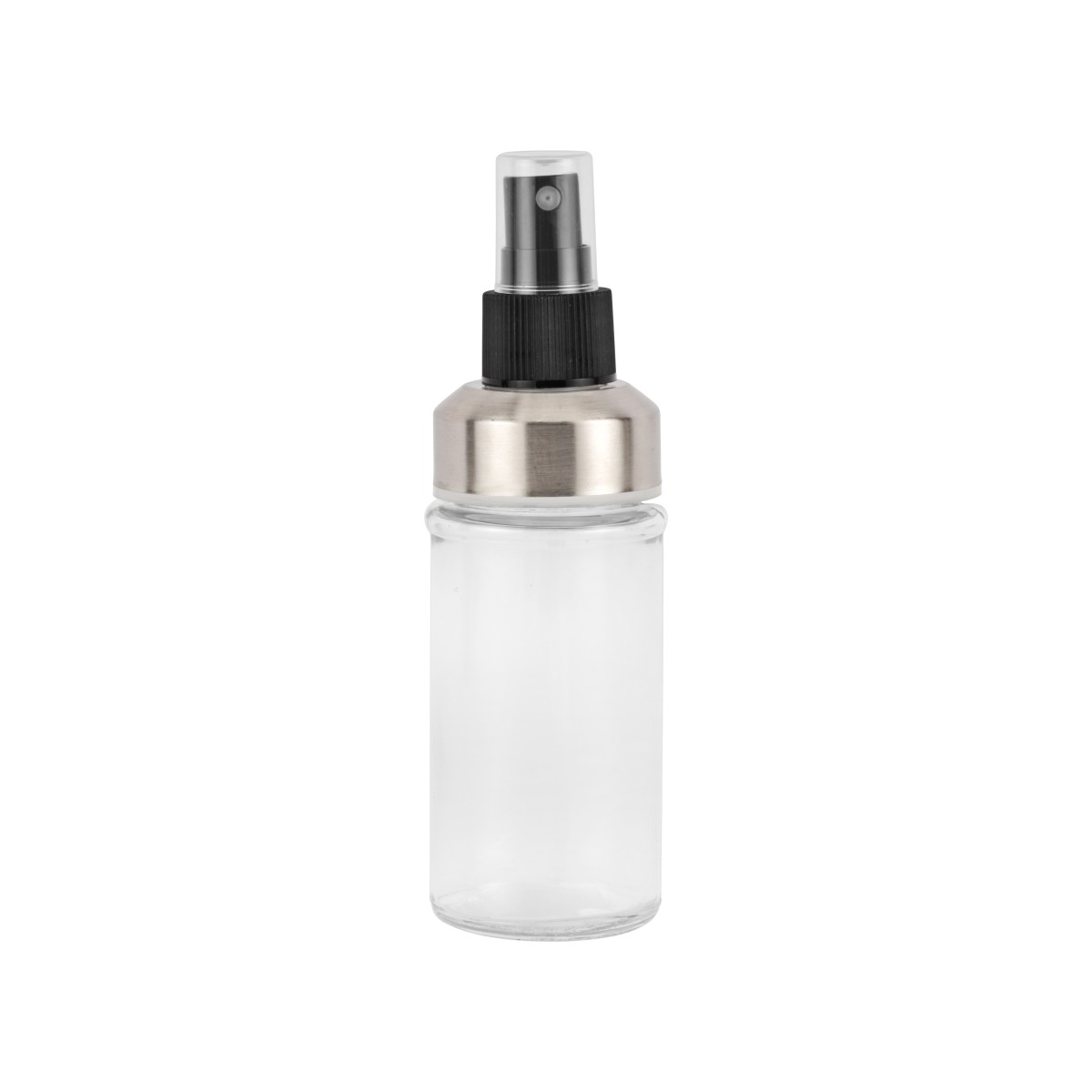 Royalford 100 ml Oil Spray Bottle- RF13210/ Transparent Glass Dispenser, Perfect for Dispensing Vinegar, Lemon Juice, Soy Sauce, Water, and other Liquid Seasonings/ with Press Button and Plastic Tube/ Clear - Image 2