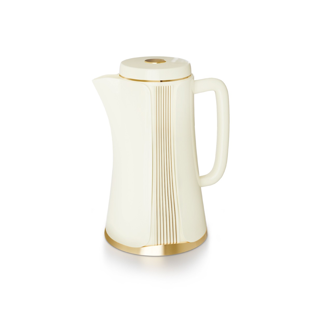 Royalford Jawhara 900 ml Vacuum Flask- RF13219/ with Pink Glass Inner and PP Outer Body/ Keeps Your Drinks Hot for 20 Hours and Cold 24 Hours, Asbestos-Free and Hygienic/ Leak-Proof and Portable Design/ Suitable for Indoor and Outdoor Use/ Cream and Golden
