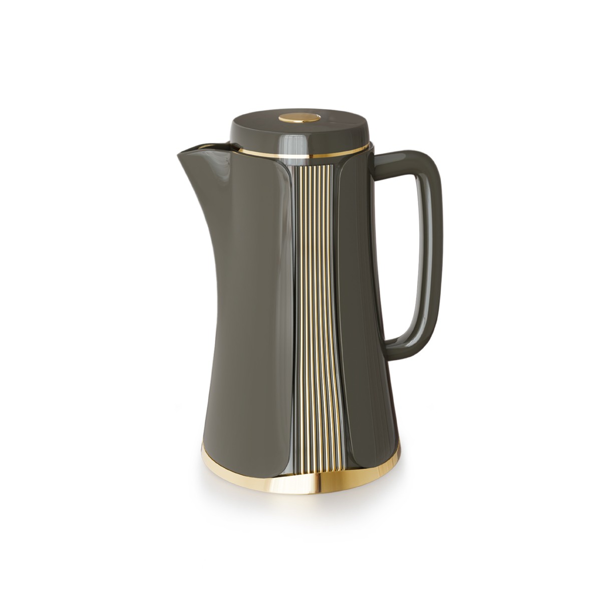 Royalford Jawhara 900 ml Vacuum Flask- RF13220/ with Pink Glass Inner and PP Outer Body/ Keeps Your Drinks Hot for 20 Hours and Cold 24 Hours, Asbestos-Free and Hygienic/ Leak-Proof and Portable Design/ Suitable for Indoor and Outdoor Use/ Black and Golden