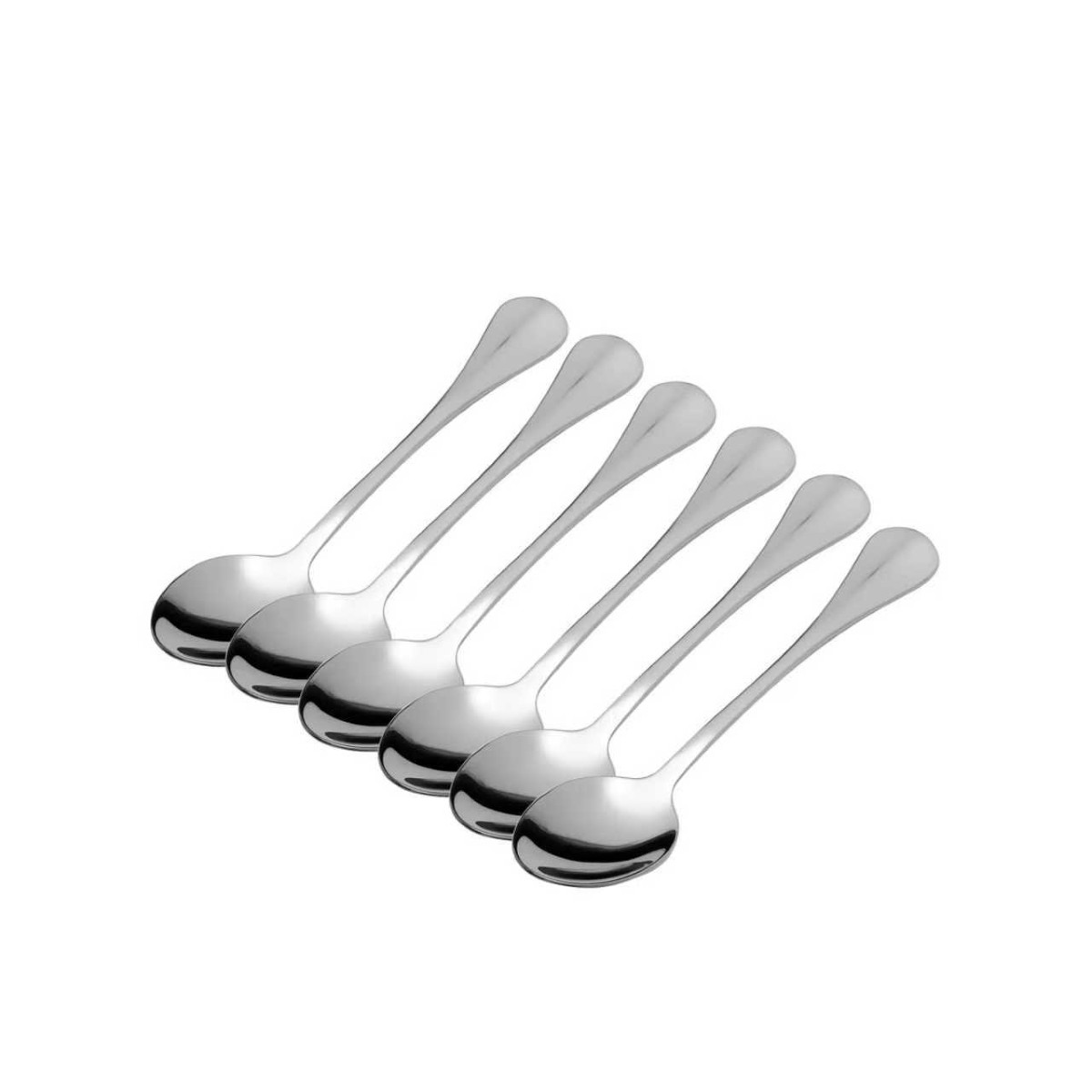 Royalford 15.3 cm Tea Spoon- RF13239/ Pack of 6, Stylish Finish, Lightweight and 100% Food-Grade, Stainless Steel Construction/ Suitable for Dining Table, Home and Restaurant/ Dishwasher-Safe and Easy to Maintain/ Silver