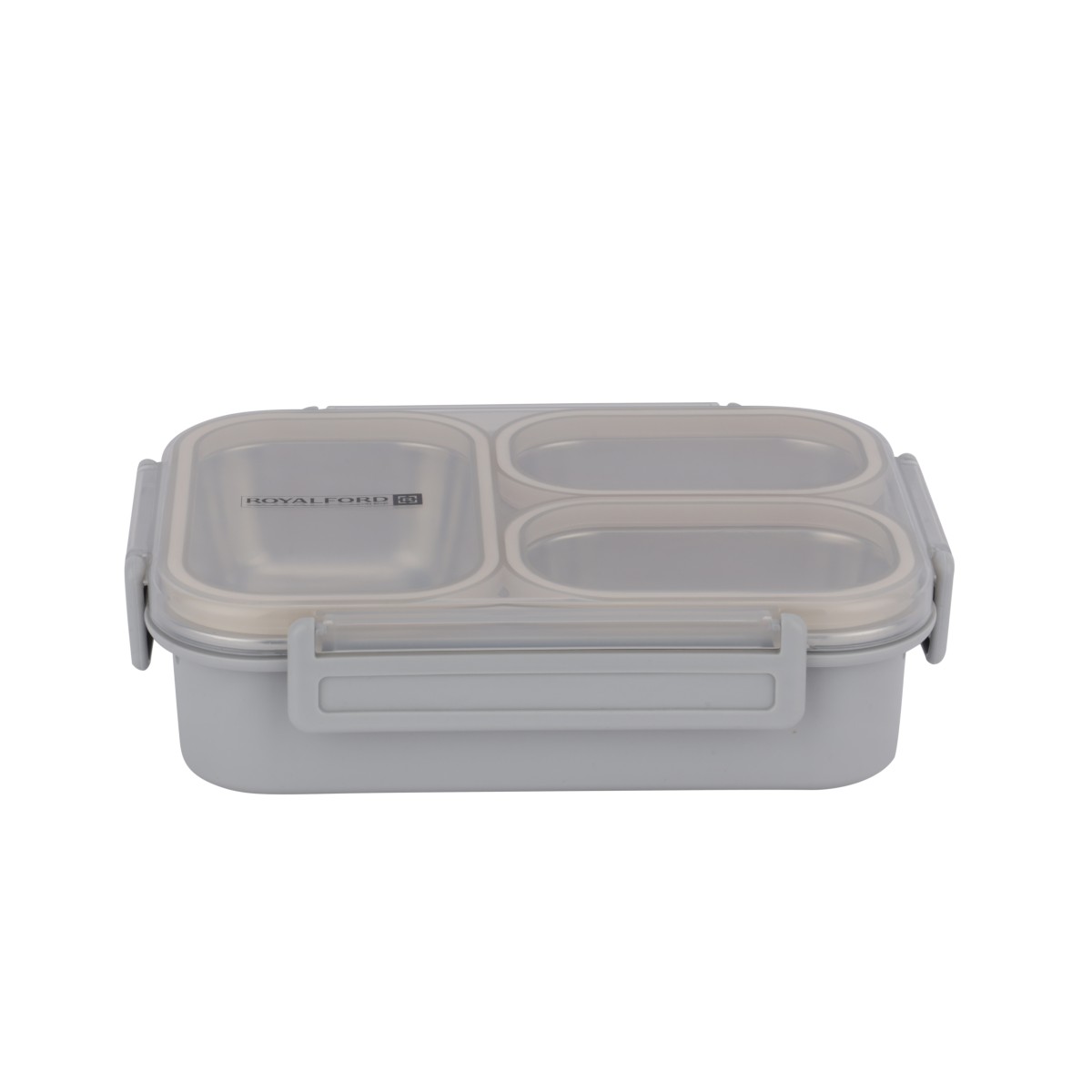 Royalford RF13255 Lunch Box, Stainless Steel Food Container with Durable Plastic Outer Casing - Image 2