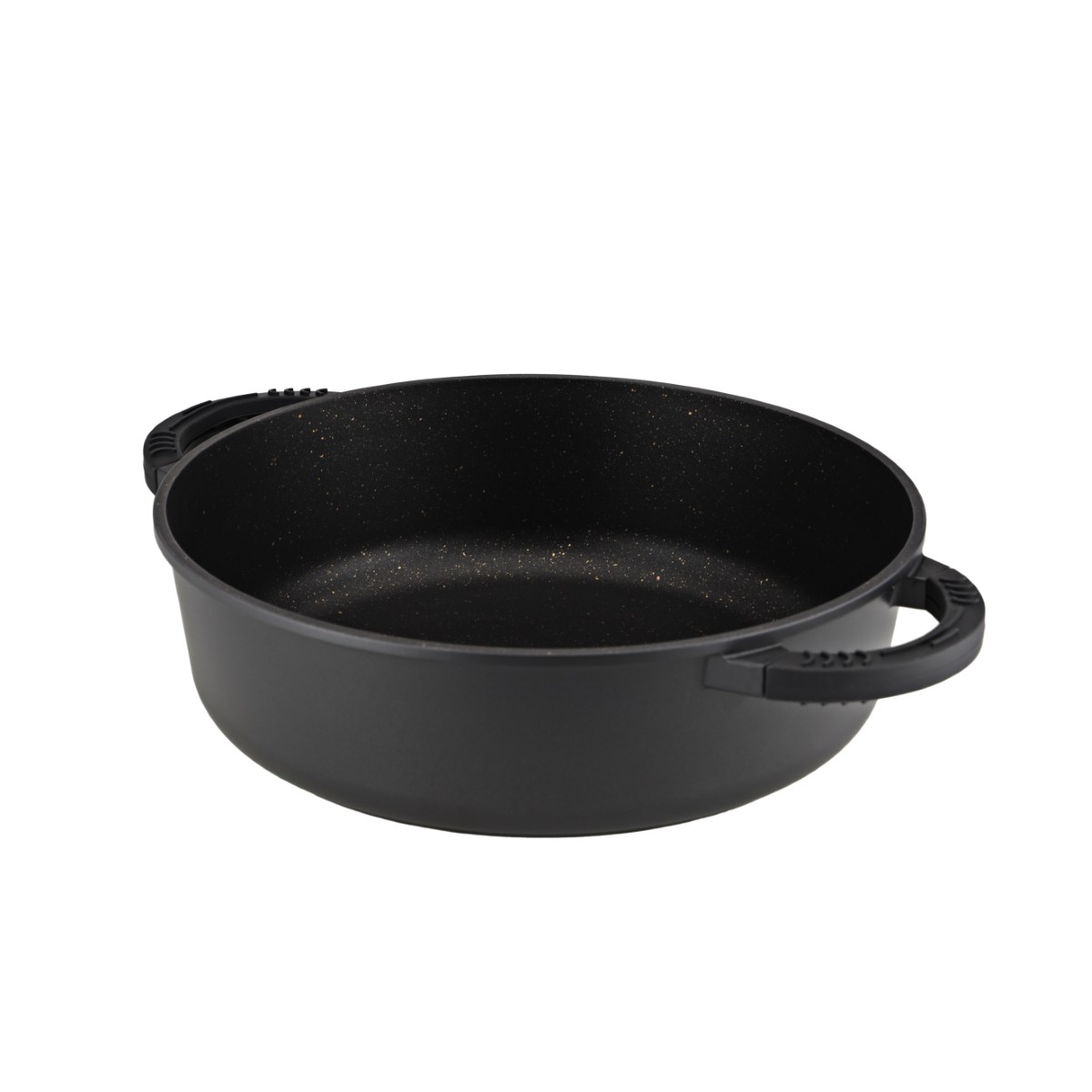 Royalford RF13264 SHALLOW CASSEROLE WITH GLASS LID - Golden Chef Premium Die - Cast Cookware 28Cm - 4.5 L - Image 3