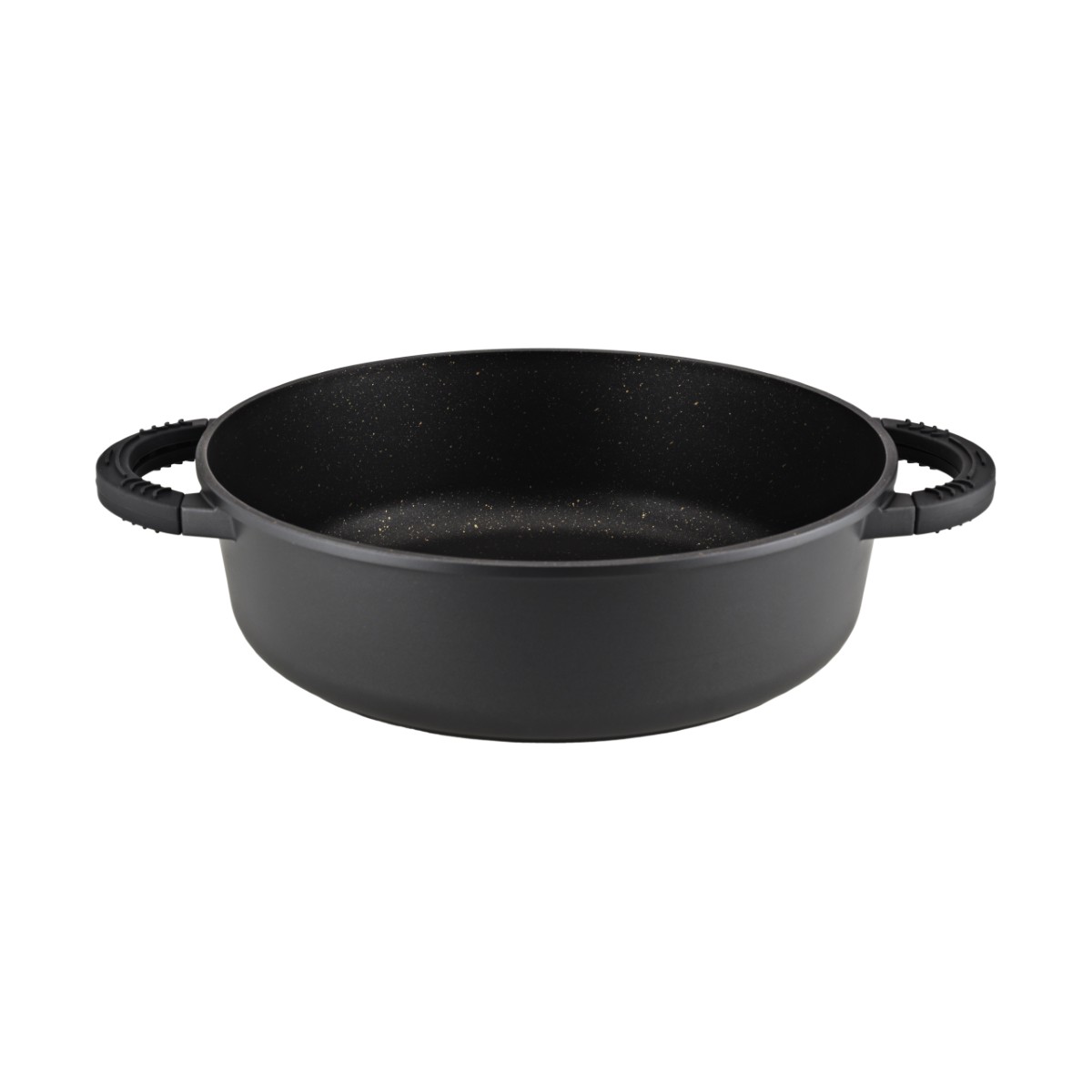 Royalford RF13264 SHALLOW CASSEROLE WITH GLASS LID - Golden Chef Premium Die - Cast Cookware 28Cm - 4.5 L - Image 4
