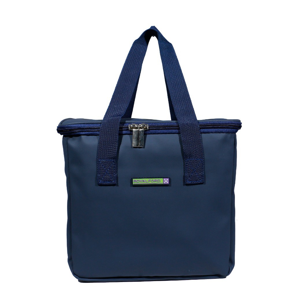 Royalford 9 Liter Insulated Lunch Carry Bag- RF13312/ with Long Shoulder Straps, Compact and Lightweight/ Polyester Water Resistant, Easy Cleaning, Perfect for Office, School, Picnic, Travel, etc./ Blue