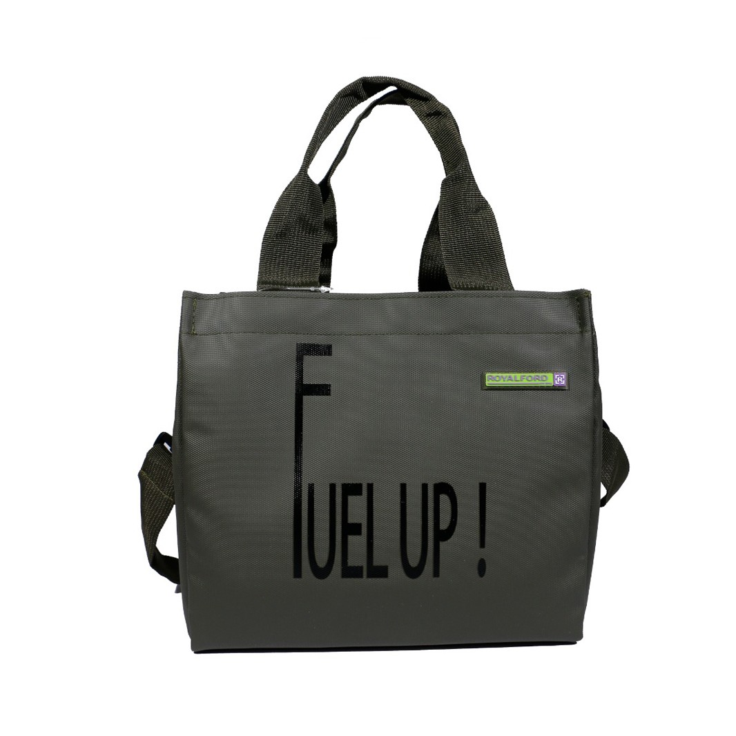 Royalford 7 Liter Insulated Lunch Carry Bag- RF13313/ with Detachable Carrying Handle, Compact and Lightweight/ Polyester Water Resistant, Easy Cleaning, Perfect for Office, School, Picnic, Travel, etc./ Dark Grey