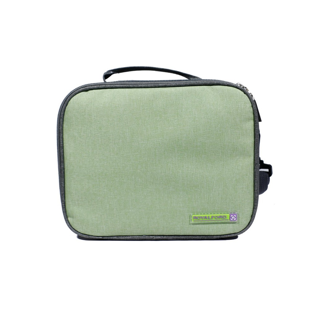 Royalford 5 Liter Insulated Lunch Carry Bag- RF13315/ with Carrying Handle, Compact and Lightweight/ Polyester Water Resistant, Easy Cleaning, Perfect for Office, School, Picnic, Travel, etc./ Green
