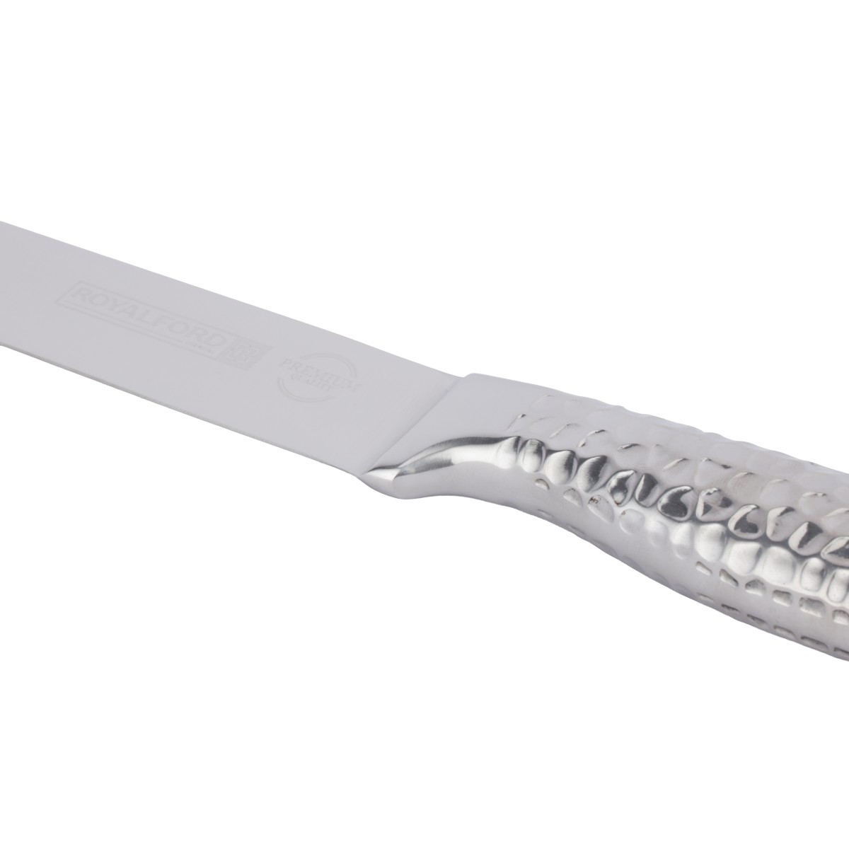 Royalford 5-Inch Utility Knife, High-Grade 4Cr13 Stainless Steel Blade, Continuous All-Metal Design, Ergonomic Hammered Handle, Stain-Resistant & Dishwasher Safe, Sharp Precision Blade for Slicing, Chopping & Everyday Kitchen Use - Image 3