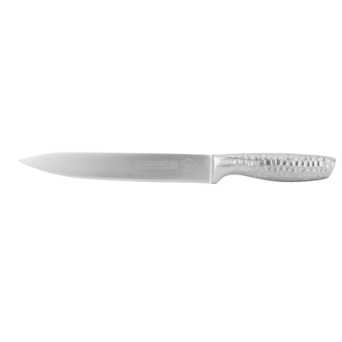 Royalford 5-Inch Utility Knife, High-Grade 4Cr13 Stainless Steel Blade, Continuous All-Metal Design, Ergonomic Hammered Handle, Stain-Resistant & Dishwasher Safe, Sharp Precision Blade for Slicing, Chopping & Everyday Kitchen Use - Image 4